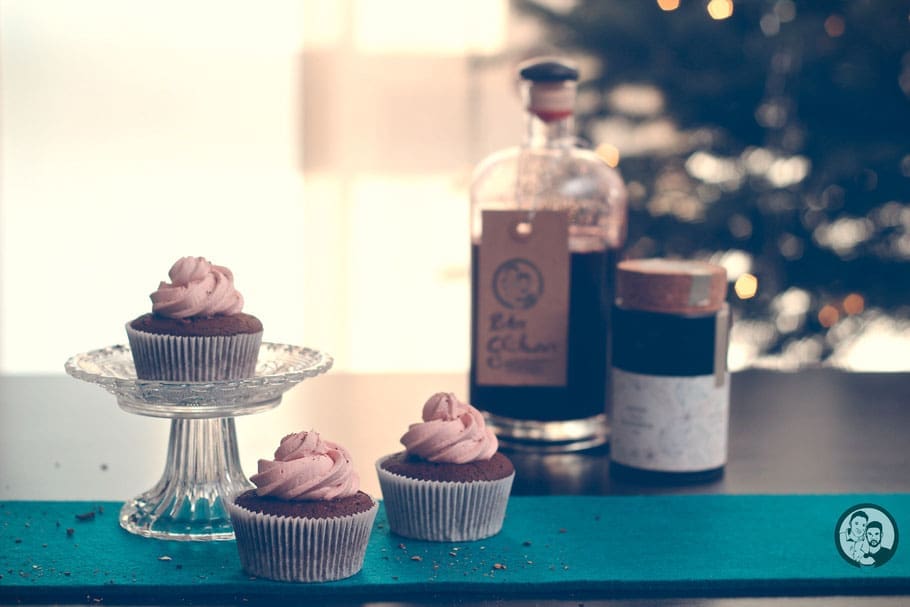 Gewürzkuchen-Glühwein Cupcakes