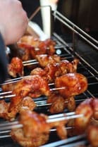 Hähnchenspieße mit BBQ-Sauce