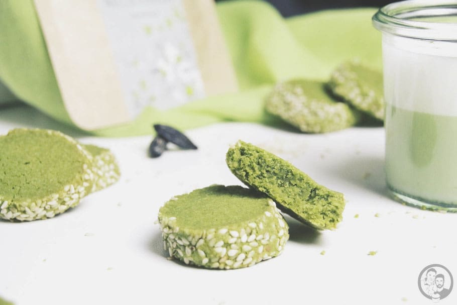 Matcha-Tonka-Plätzchen