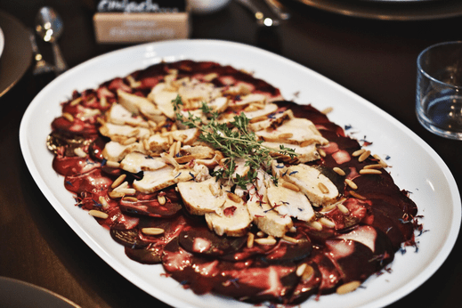 Rote Beete Carpaccio_geräucherte Hähnchenbrust_KenwoodKüchenparty_KKP_Risotto_FoodblogKöln_Vorspeise