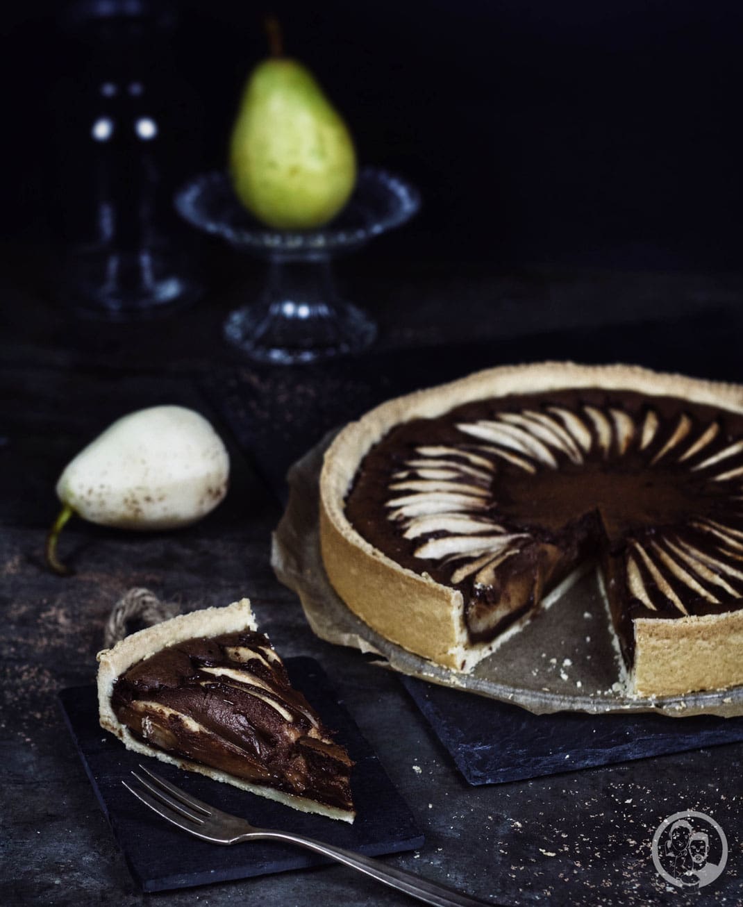 Schoko-Birnentarte_Kuchen_Rezept_backen