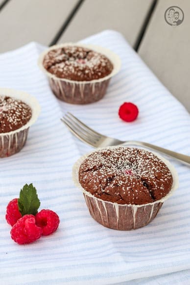 Schoko-Himbeer Muffins - Rezept