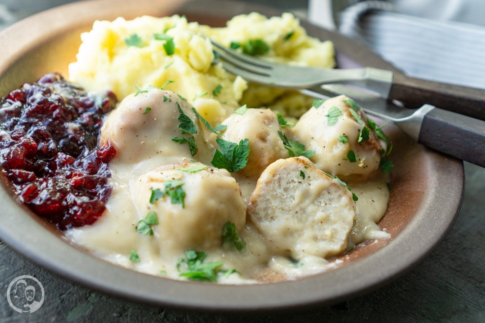 Köttbullar angeschnitten