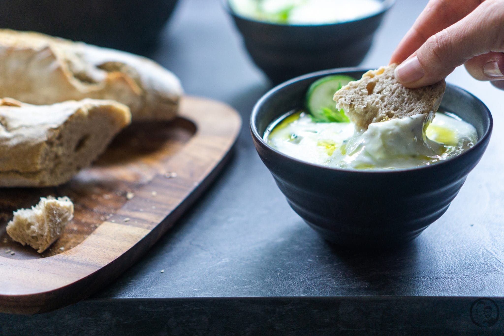 Tzatziki mit Baguette