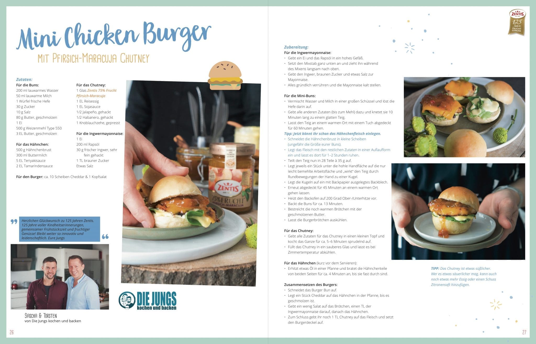 125 Jahre Zentis | E-Book 2 Mini Chicken Burger