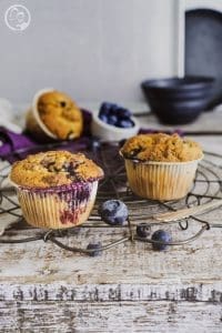 Blaubeer Muffins 5 Muffins Hochformat