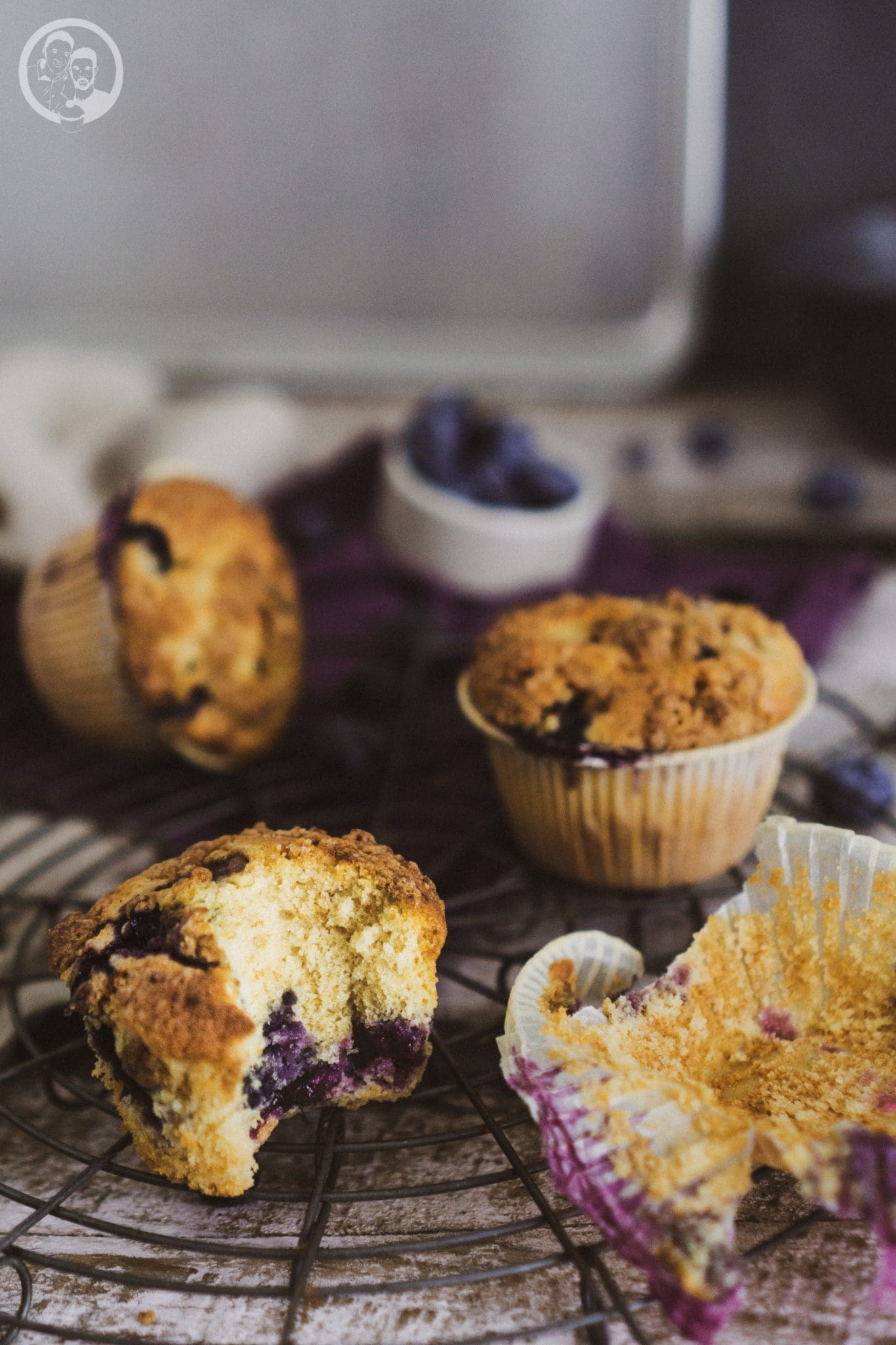 Muffin angebissen