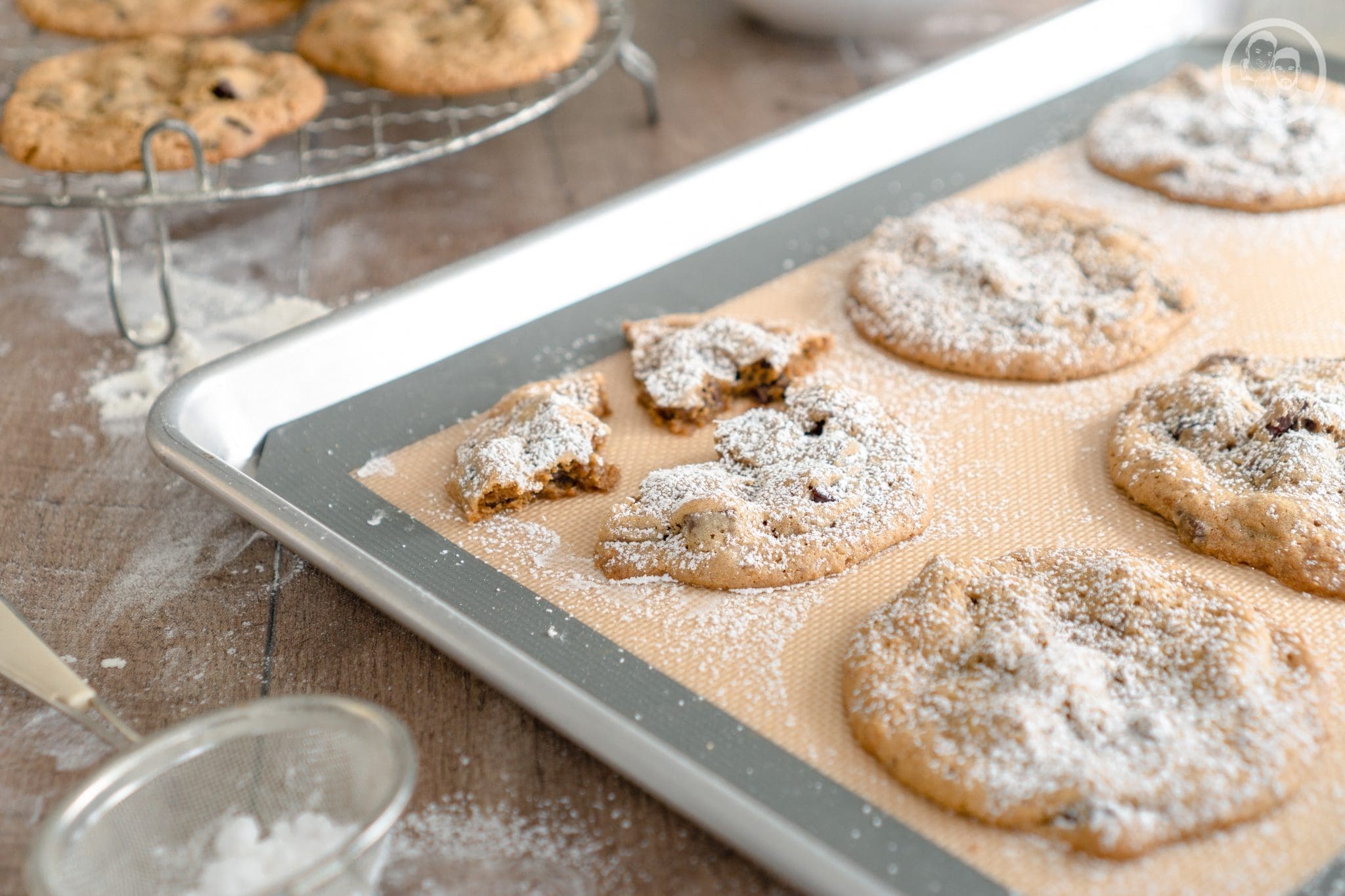 Schoko-Kirsch Cookies 1 Cookies auf Blech