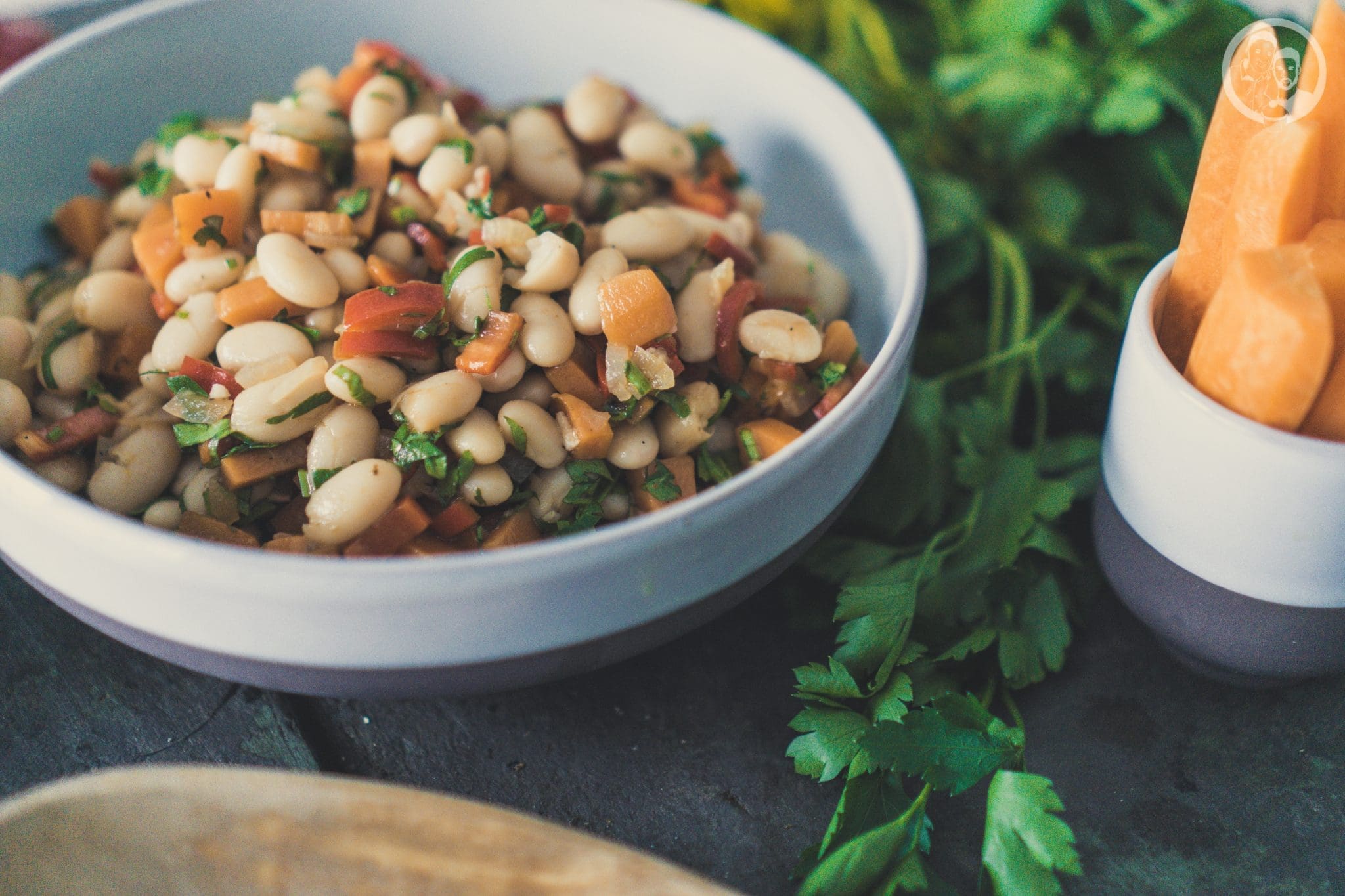 Weiße Bohnen Salat Close
