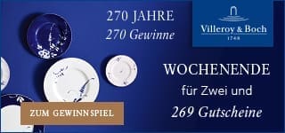 Gewinnspiel von Villeroy & Boch zum 270. Jubiläum