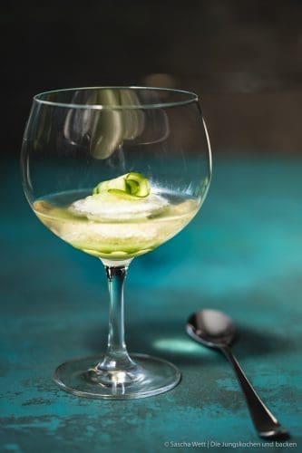 Gurkensorbet Gin Tonix Zwiesel Glas 7 | Unser heutiges Rezept, das wir euch unbedingt zeigen wollen, passt perfekt in jede Jahreszeit. Denn letztlich kann man hin und wieder eine kleine Abkühlung vertragen. Und wenn man unser Gurken-Gin-Sorbet, das wir mit Tonic angießen, auch gut als Dessert verspeisen kann, ist es auch der perfekte Starter für eure nächste Grillparty. Und wer kann auf einen leckeren Gin-Tonic schon verzichten? Wir nicht!