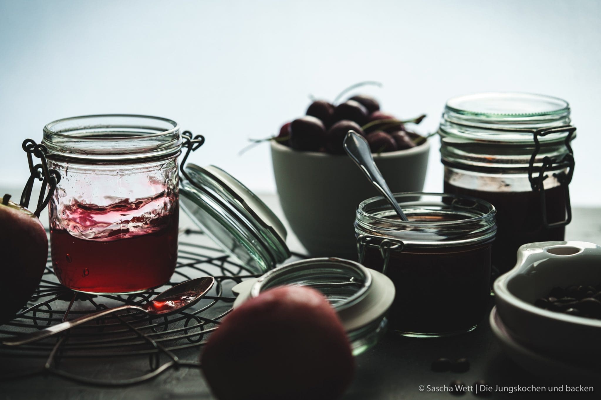Kirschgelee mit Apfel & Espresso