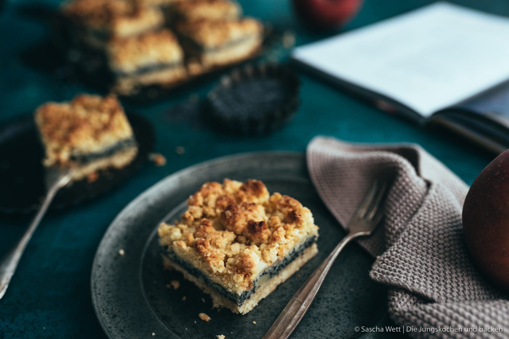 Mohn-Apfel-Schnitten mit Streuseln 10 Mohn-Apfel-Schnitten mit Streuseln