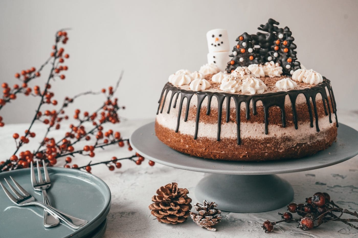 Rezept für eine geniale Zimt-Torte, die nach viel Aufwand aussieht und doch ganz einfach zu machen ist. Die perfekte Torte für die Weihnachtsfeiertage.