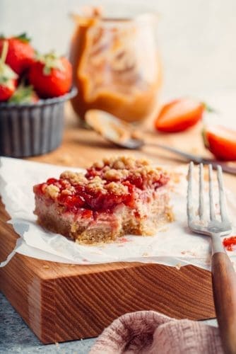 Erdbeer-Erdnussbutter-Schnitten: Der ultimative süße Snack für den Frühling! 5 Rezept für Erdbeer-Erdnussbutter-Schnitten. Unser 1. Erdbeer-Rezept in diesem Jahr. Ein einfacher und schneller süßer Snack für jeden Anlass.