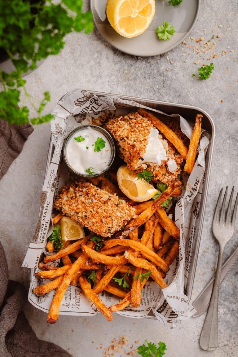 Rezept für Fish and Chips. Mit Süßkartoffelpommes und das ganze in der Dual Easy Fry & Grill zubereitet. Super lecker und einfach gemacht.