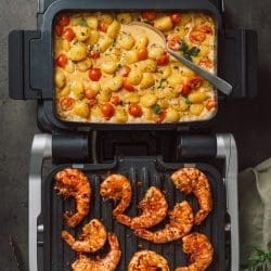 Garnelen-Gnocchi-Pfanne: Fix aus dem Optigrill 12 Rezept für eine Garnelen-Gnocchi-Pfanne. Schnell und easy zubereitet und sowas von lecker ..!