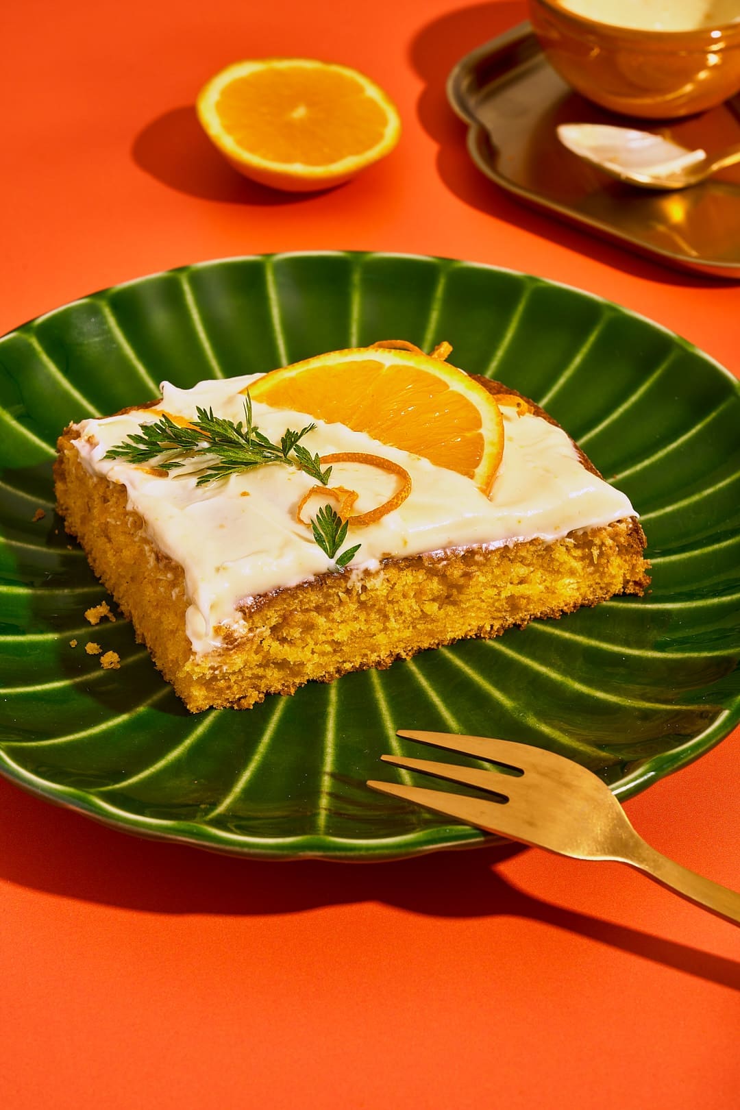 Orangenschnitten vom Blech