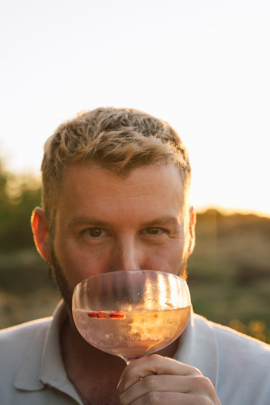 Sascha beim Genießen vom Drink